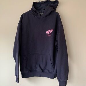 White Fox Boutique Hoodie with Pink Logo Size Large/XL